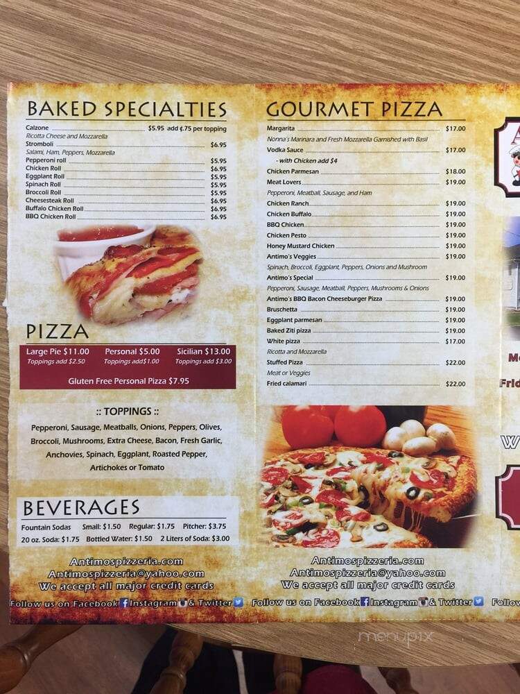 Antimo's Pizzeria & Restaurant - Randolph, NJ menu_pic