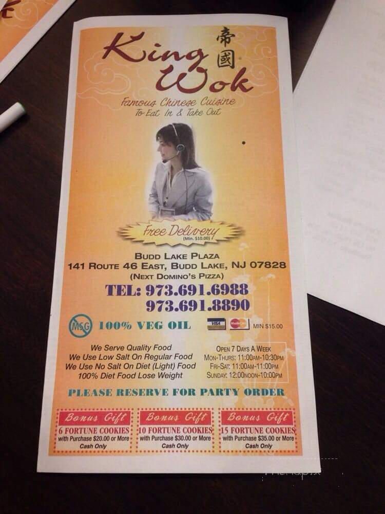 King Wok - Mount Olive Township, NJ menu_pic