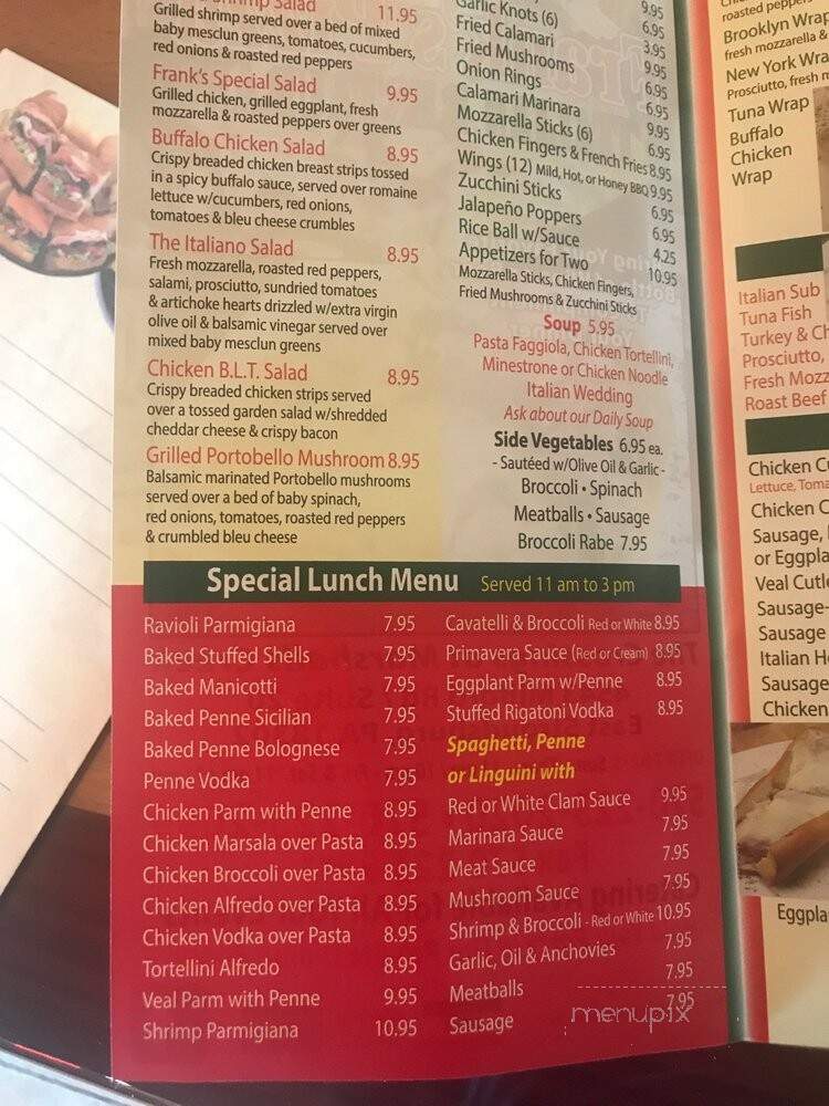 Frank's Pizza & Italian Restaurant - East Stroudsburg, PA menu_pic