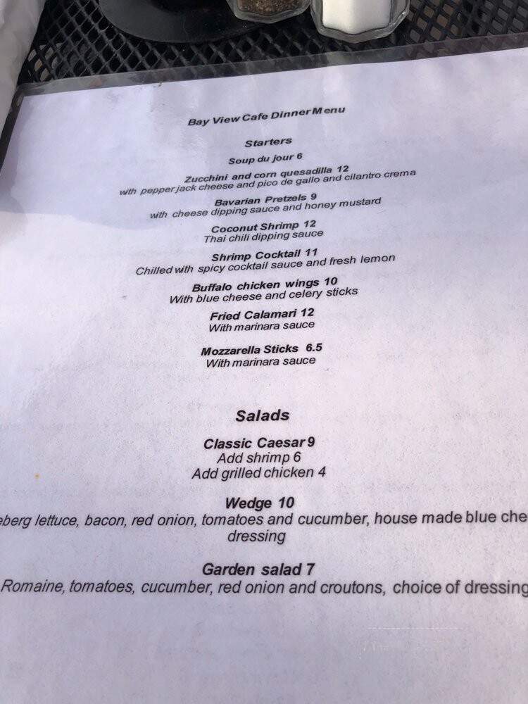 The Bay View Cafe - Lavallette, NJ menu_pic
