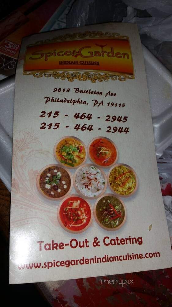 Spice Garden - Philadelphia, PA menu_pic