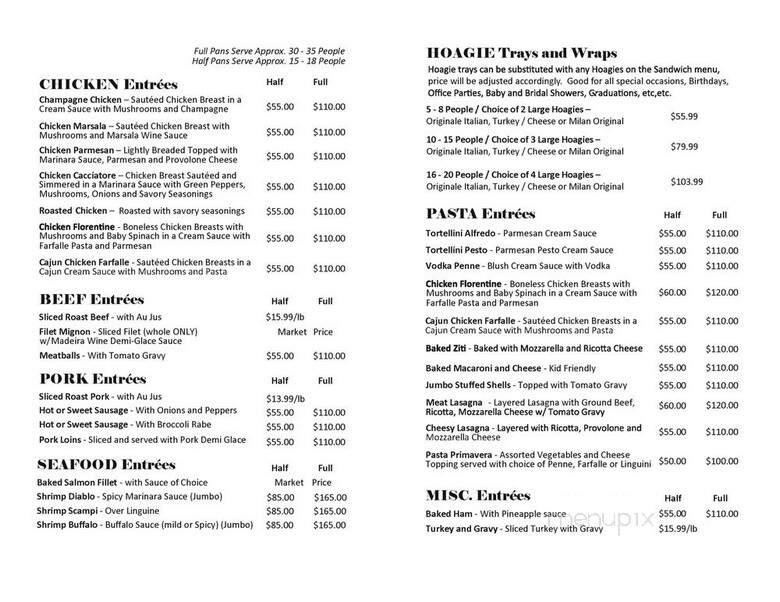 Timmy D's Deli - Cheltenham, PA menu_pic