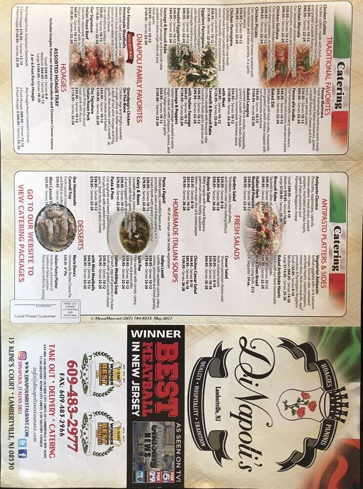 DiNapoli's - Lambertville, NJ menu_pic