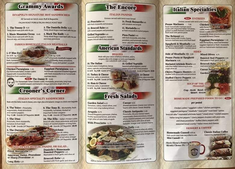DiNapoli's - Lambertville, NJ menu_pic