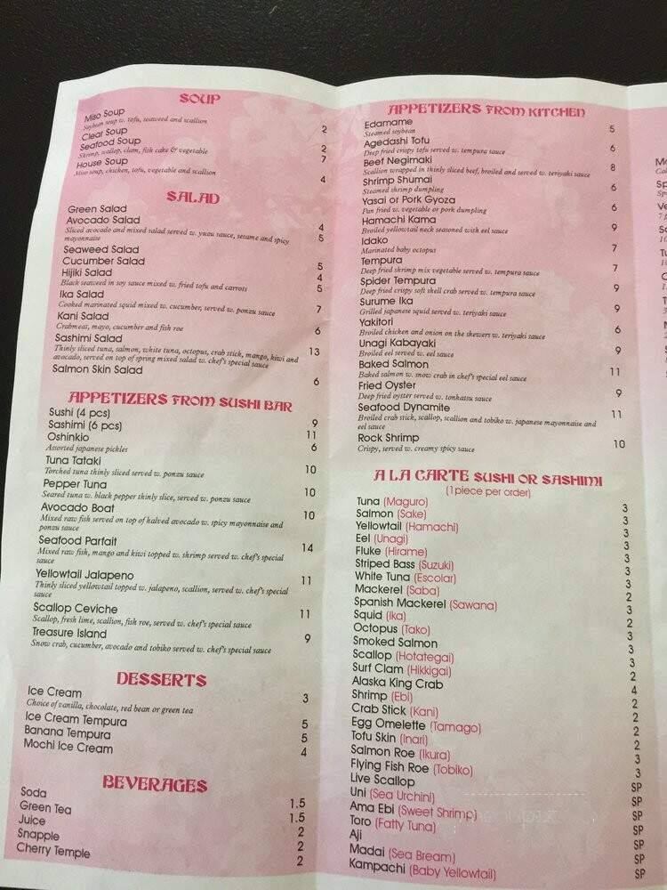 Mizu - West Windsor Township, NJ menu_pic