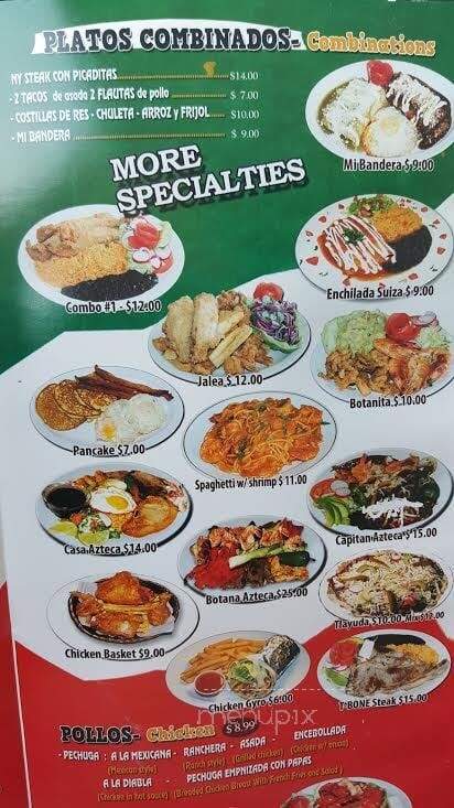 Azteca Mexican - New Brunswick, NJ menu_pic