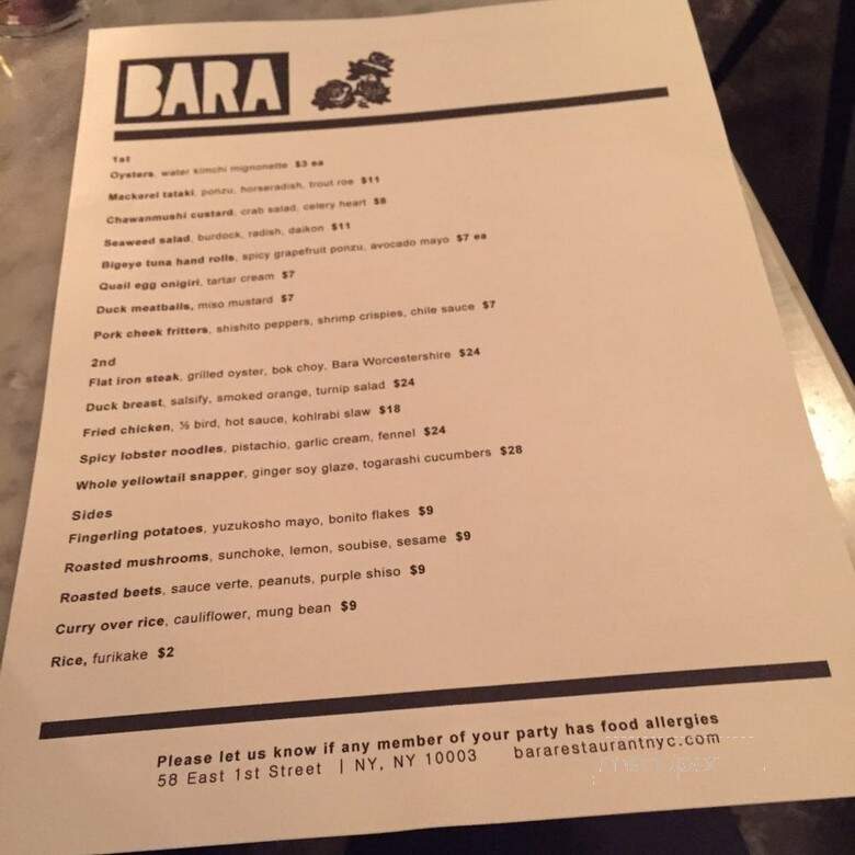 Bara Restaurant - New York, NY