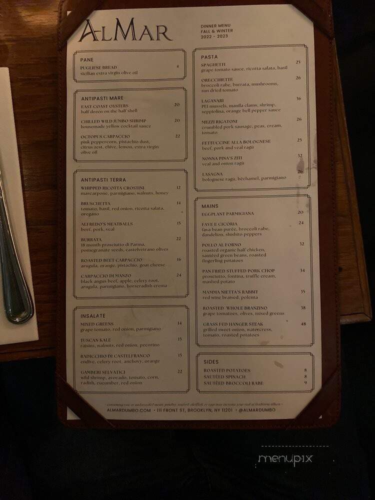 AlMar - Brooklyn, NY menu_pic