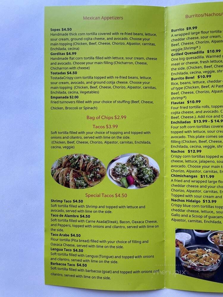 Hidalgo Mexican Food - Astoria, NY menu_pic