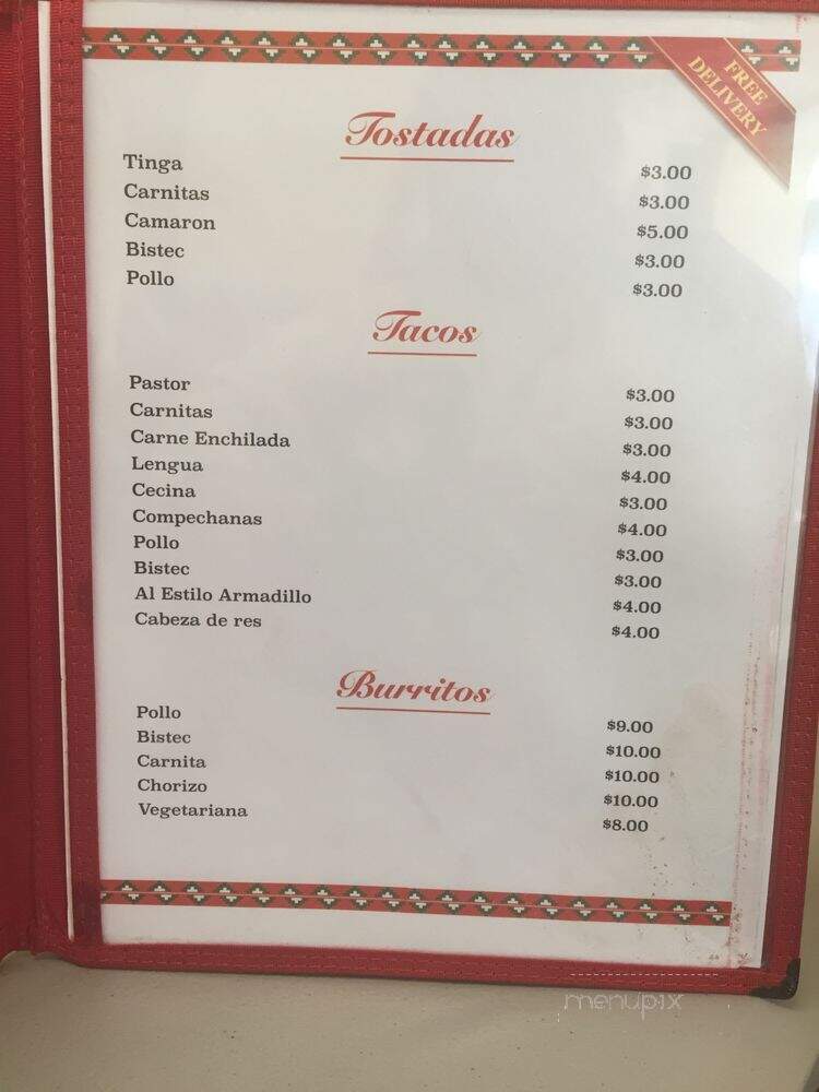 Joey Armadillo's - Elm Park, NY menu_pic