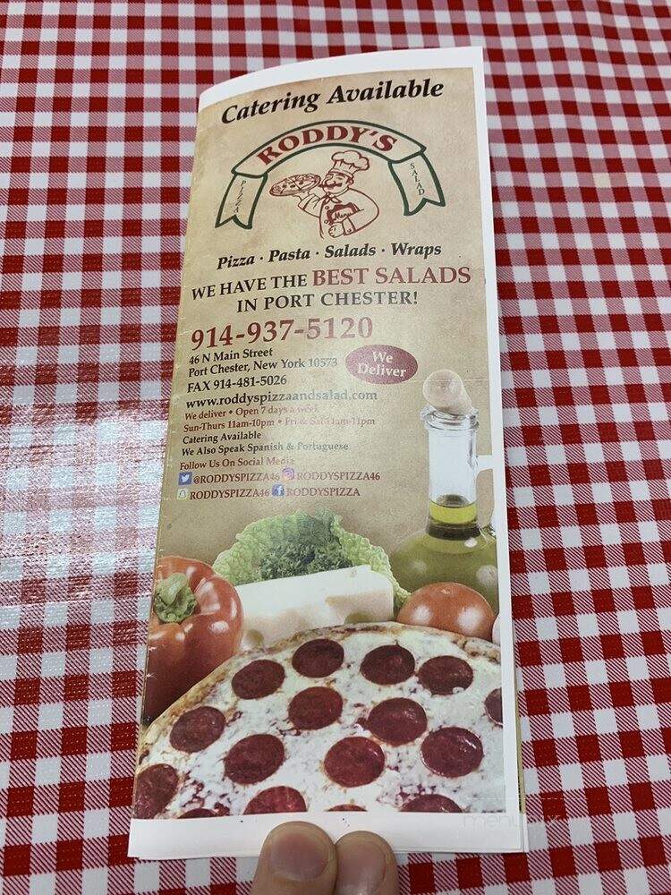 Roddy's Pizza & Salad - Port Chester, NY menu_pic