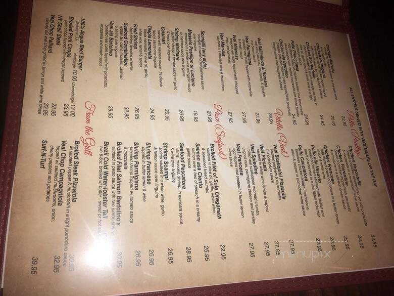 Bartolino's Fine Italian Pizza - Astoria, NY menu_pic