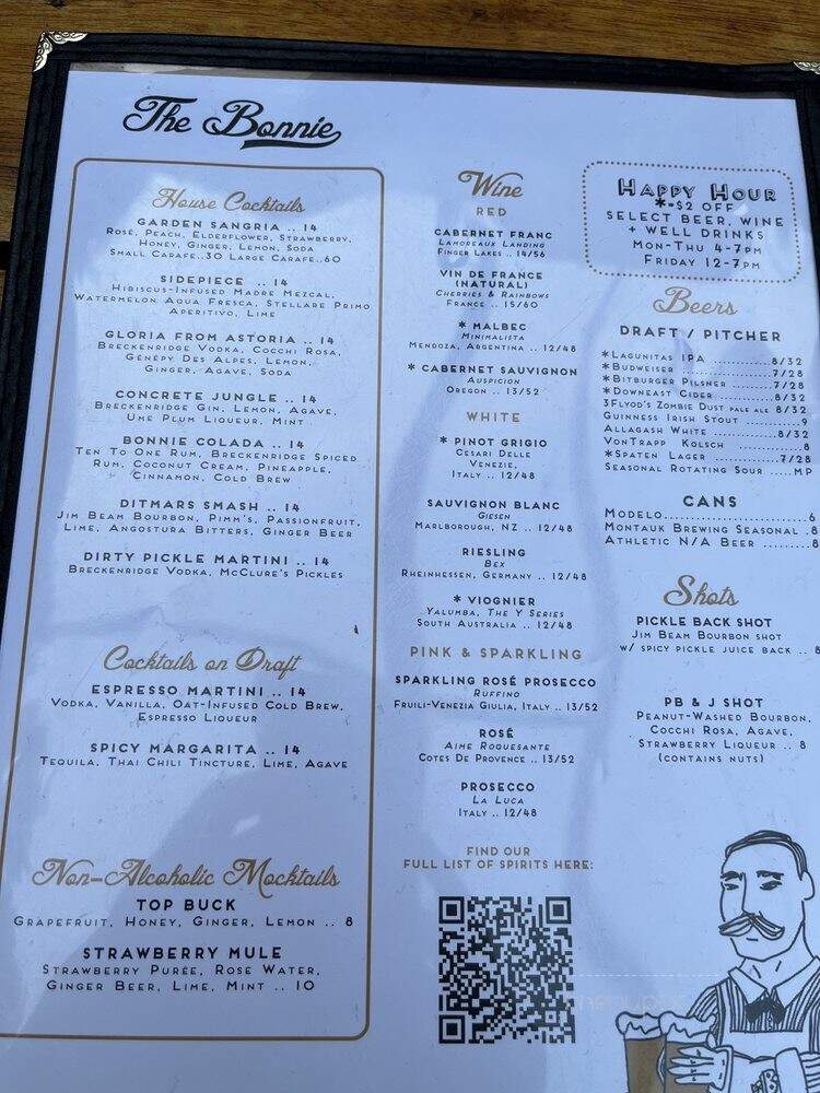 The Bonnie - Astoria, NY menu_pic