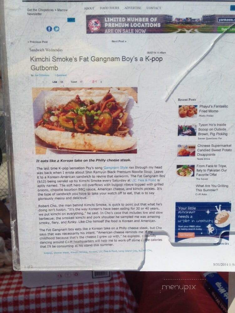 Kimchi Smoke - Long Island City, NY menu_pic
