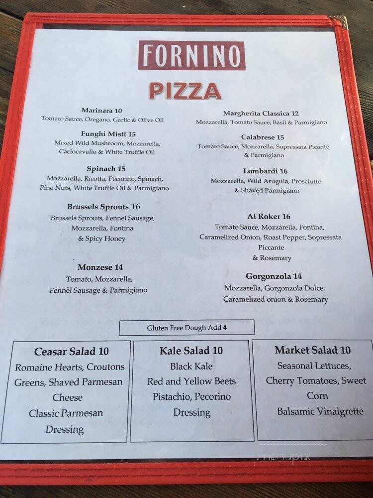 Fornino - Brooklyn, NY menu_pic