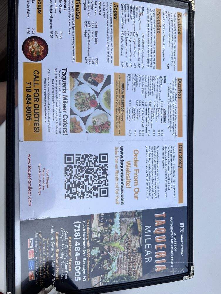 Taqueria Milear - Crown Heights, NY menu_pic