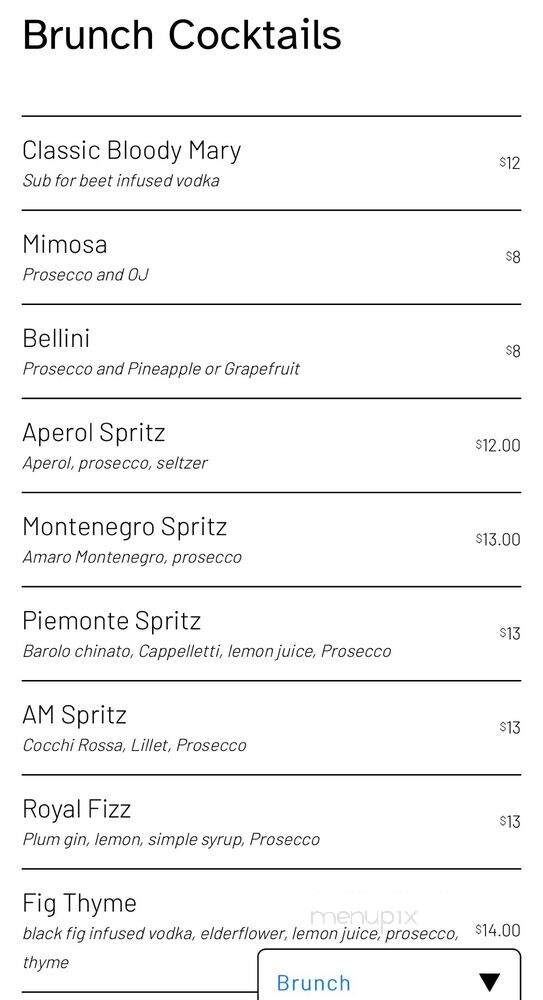 Aita Trattoria - Crown Heights, NY menu_pic