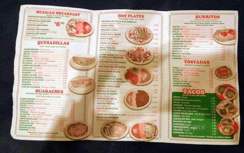 Taqueria Sofia - Brooklyn, NY menu_pic