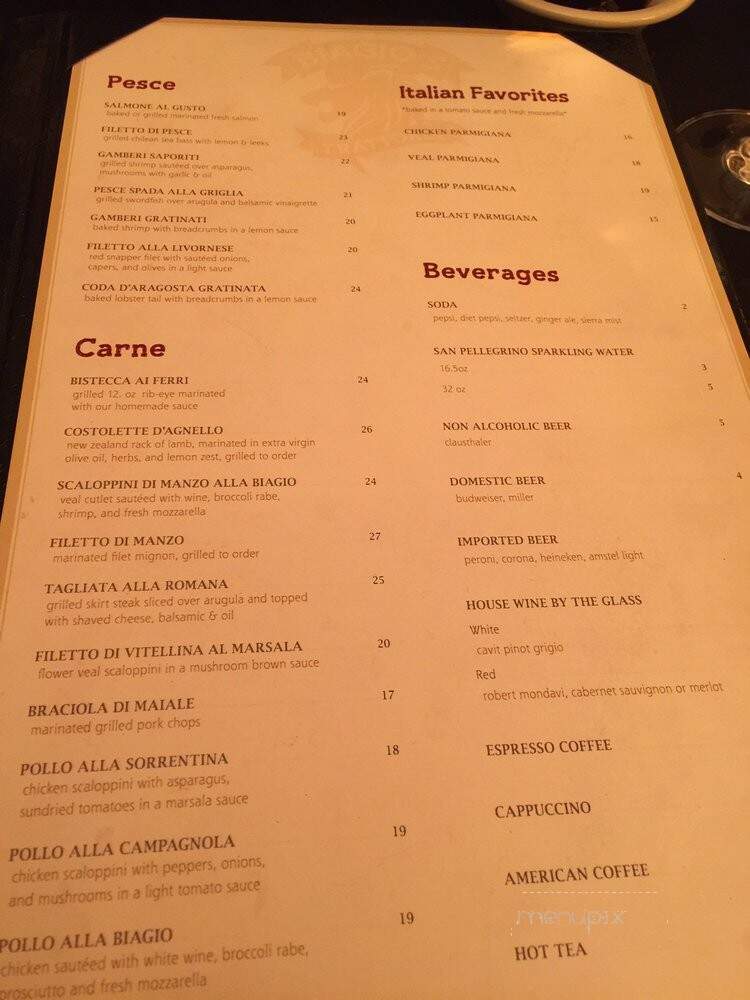 Biagio's Trattoria - Ridgewood, NY menu_pic