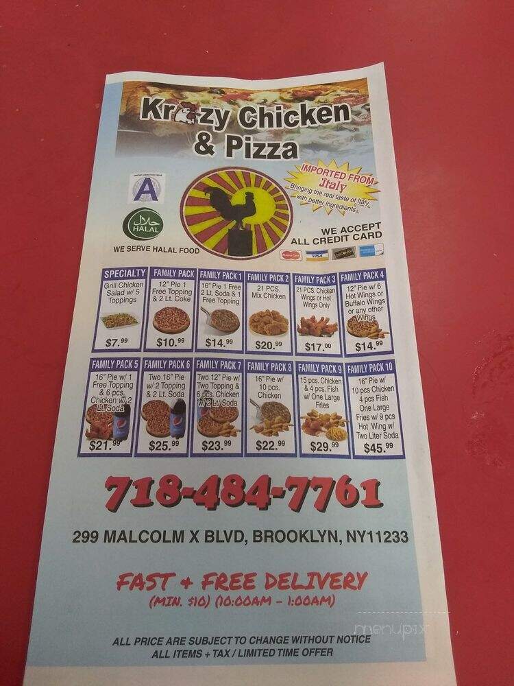 Krazy Chicken and Pizza - Brooklyn, NY