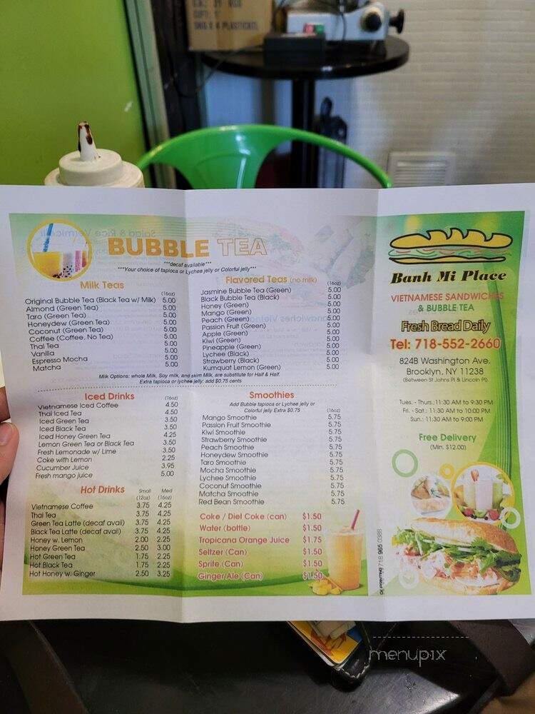 Banh Mi Place - Prospect Heights, NY menu_pic