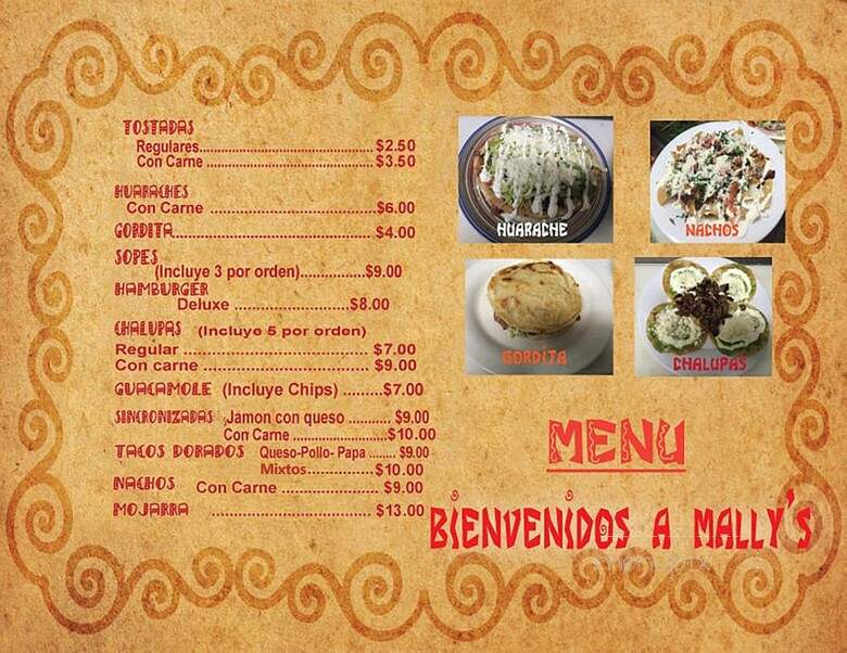 Mally's 2 - Ridgewood, NY menu_pic