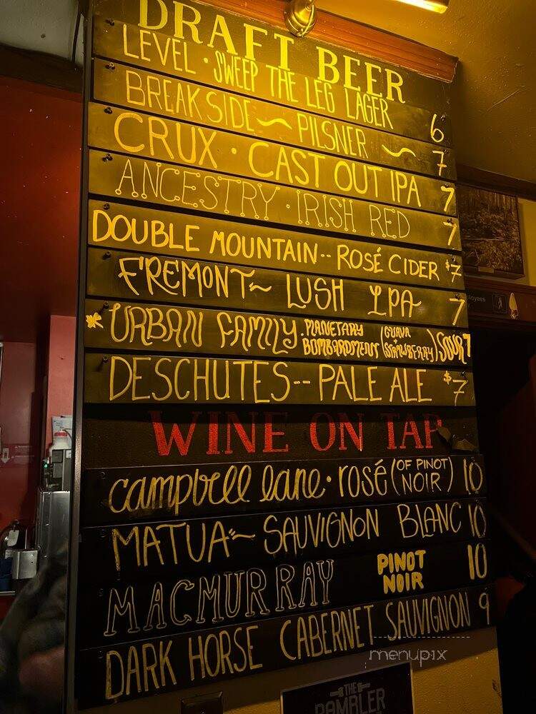 The Rambler - Portland, OR menu_pic