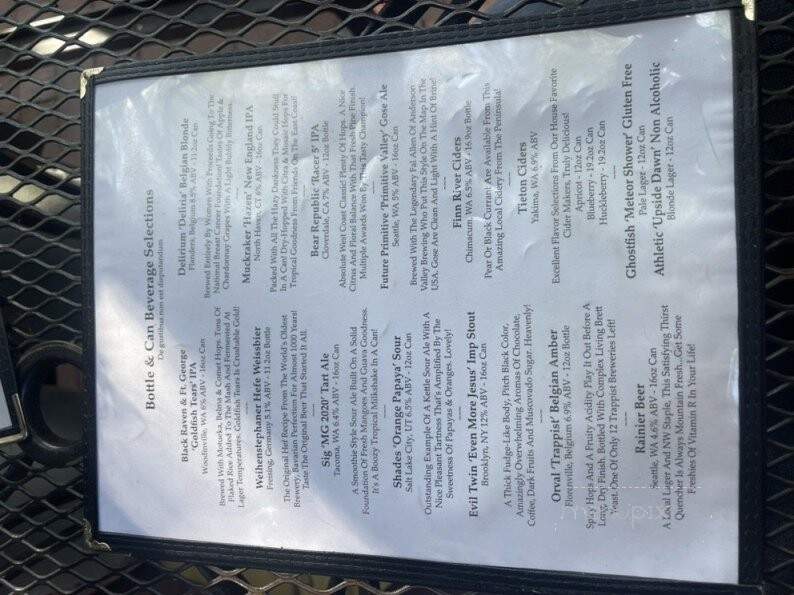 The Black Duck Cask and Bottle - Issaquah, WA menu_pic