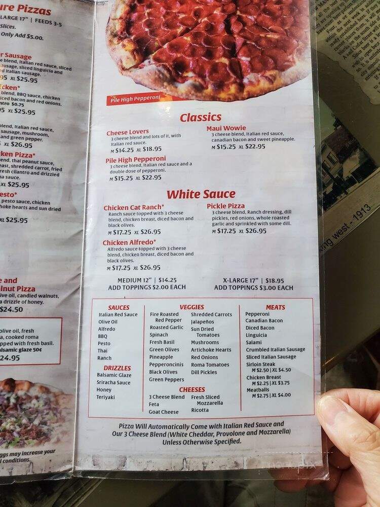 Cathouse Pizza - Snohomish, WA menu_pic