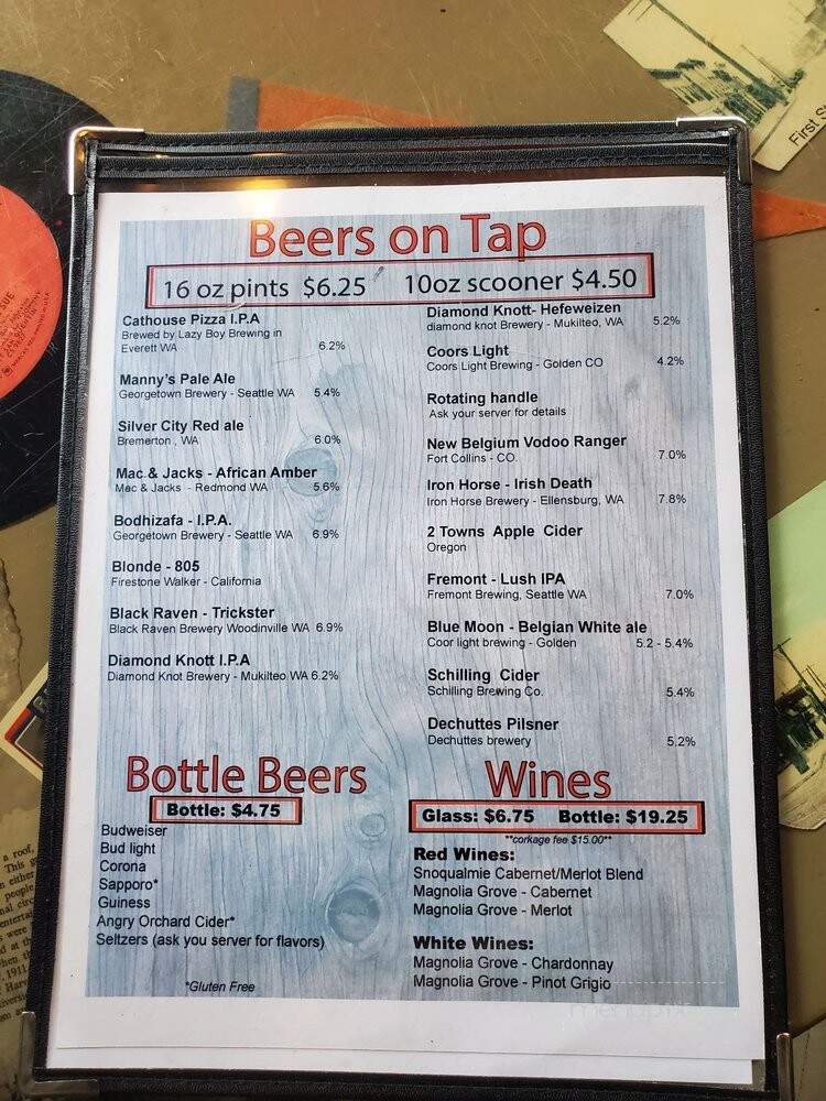 Cathouse Pizza - Snohomish, WA menu_pic