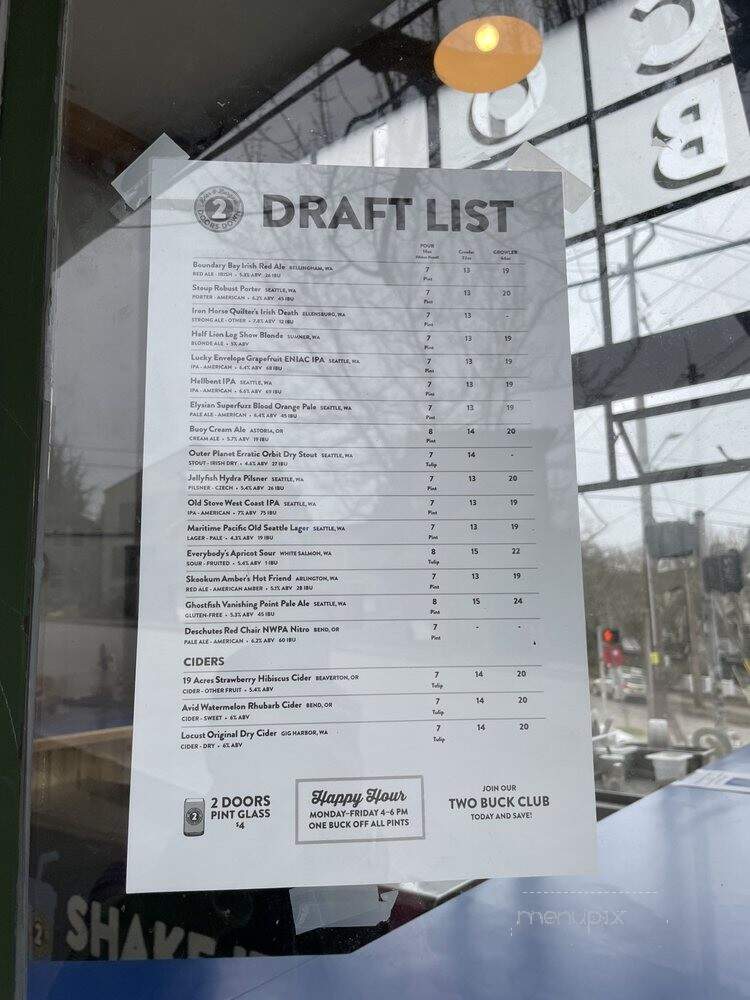 Two Doors Down - Seattle, WA menu_pic