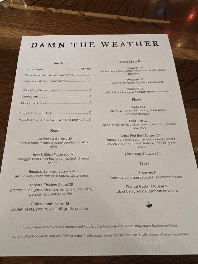 Damn the Weather - Seattle, WA menu_pic