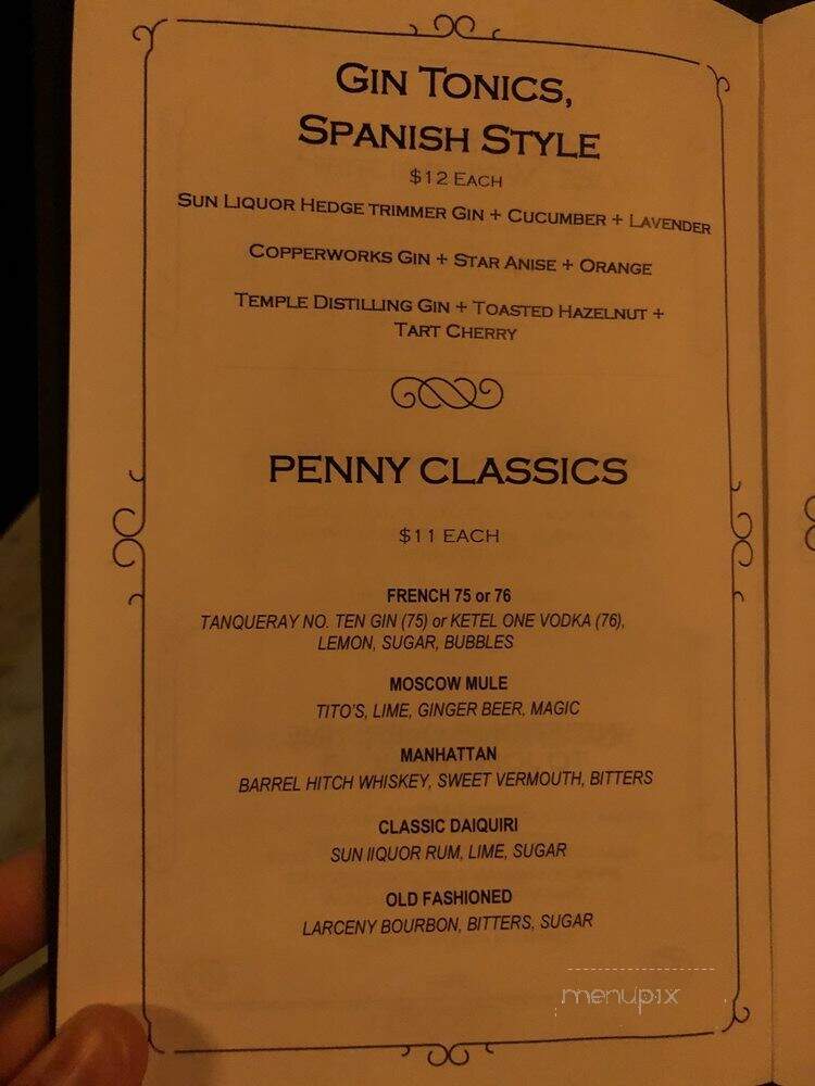 Pennyroyal - Seattle, WA menu_pic