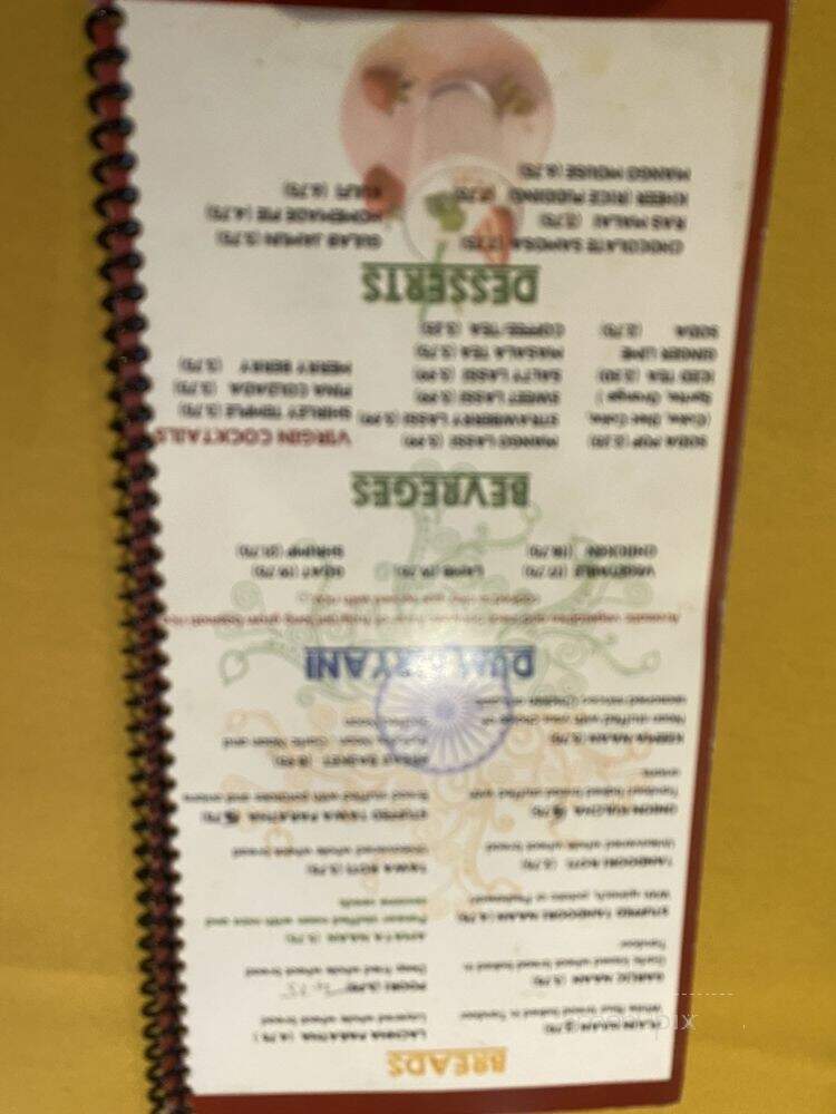 Amaya Indian Cuisine - Rochester, NY menu_pic
