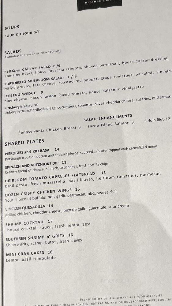 Bellfarm - Pittsburgh, PA menu_pic