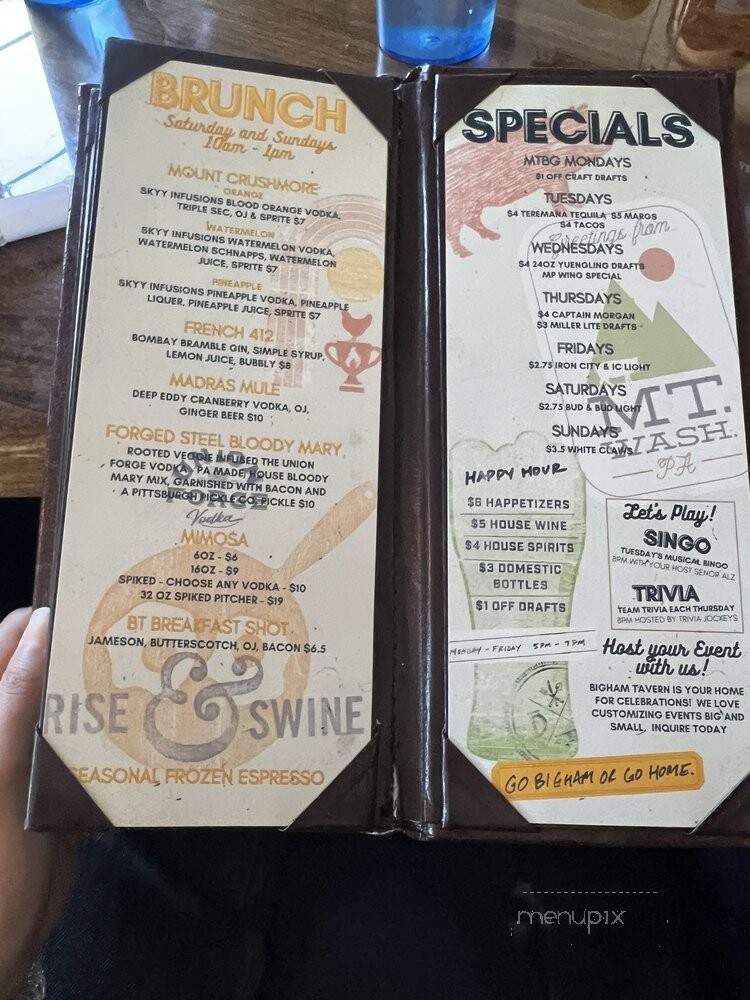 Bigham Tavern - Pittsburgh, PA menu_pic