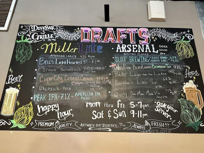 Dive Bar & Grill - Pittsburgh, PA menu_pic