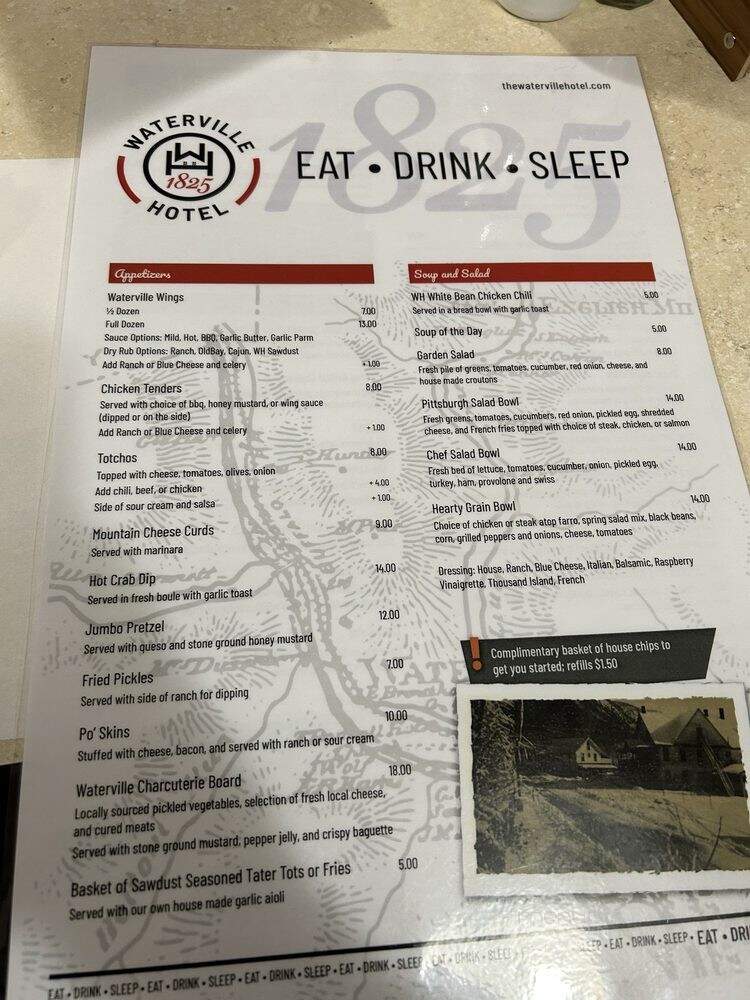 Waterville Tavern - Waterville, PA menu_pic