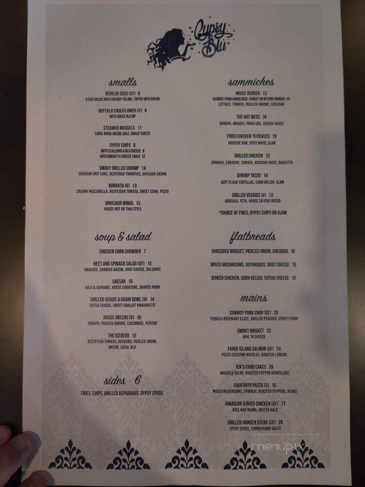 Gypsy Blu - Ambler, PA menu_pic