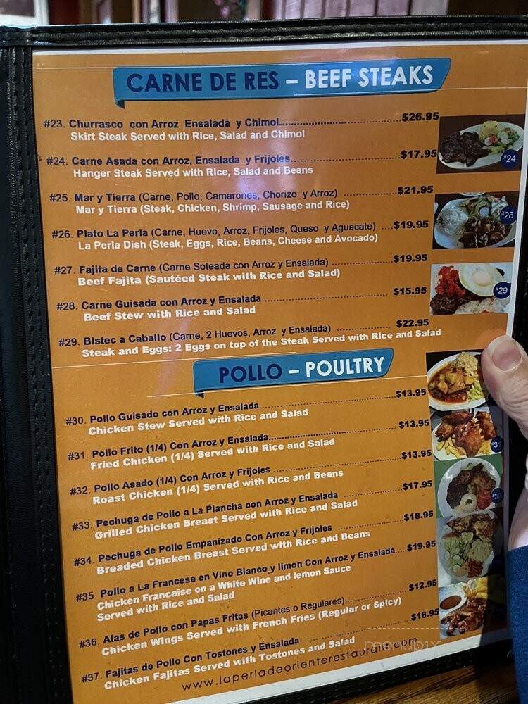La Perla De Oriente Bar - Valley Stream, NY menu_pic