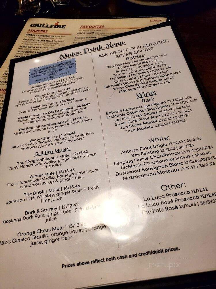 Grillfire - Merrick, NY menu_pic