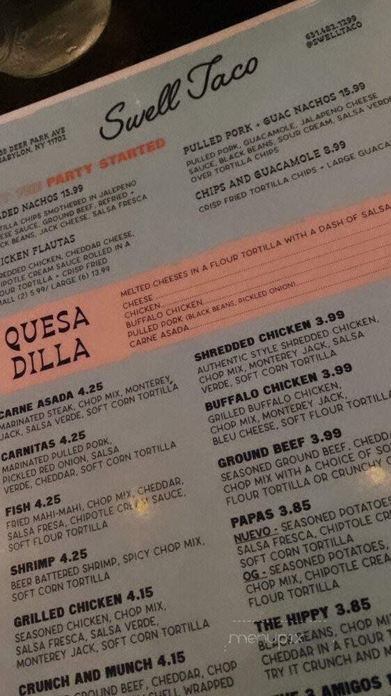Swell Taco - Babylon, NY menu_pic