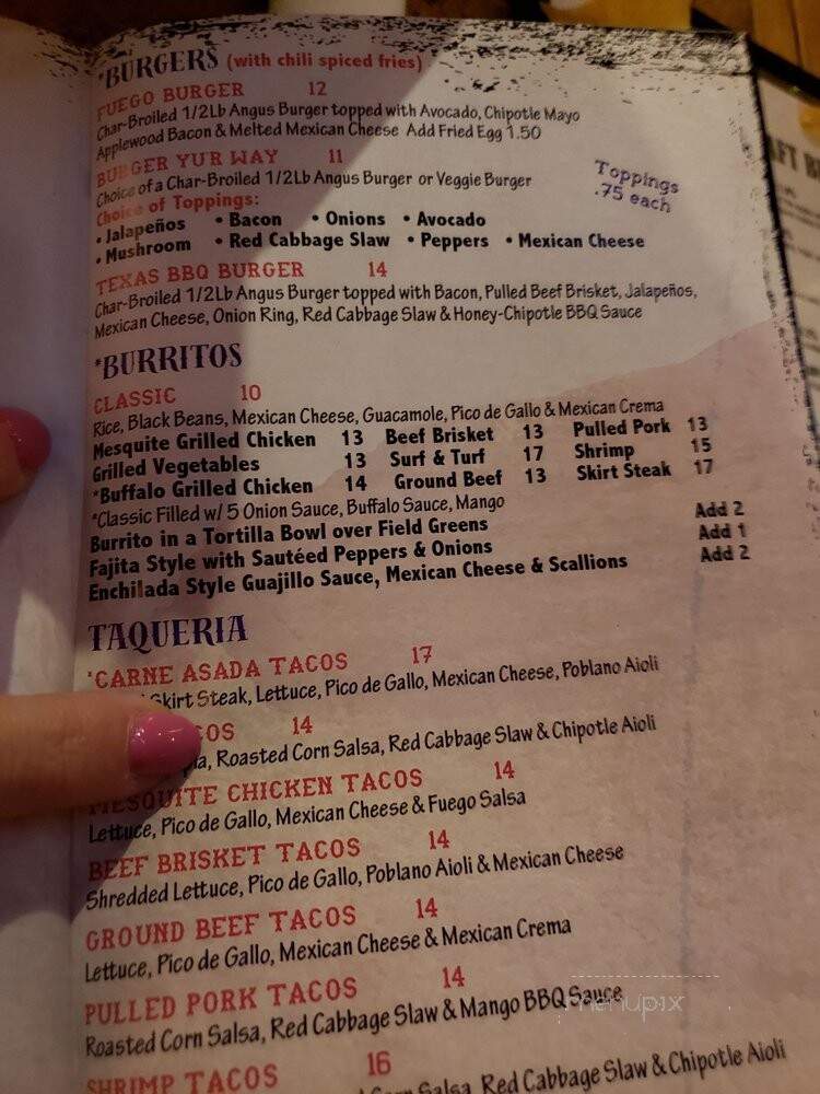 Del Fuego - Patchogue, NY menu_pic