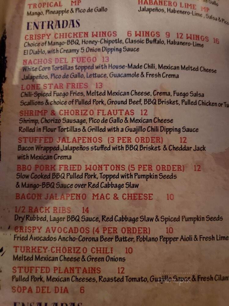 Del Fuego - Patchogue, NY menu_pic