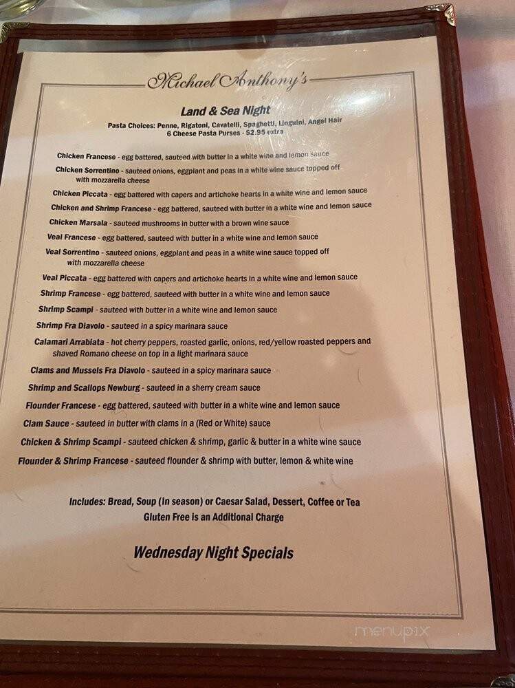 Michael Anthony's Pizzeria & Restaurant - Centereach, NY menu_pic