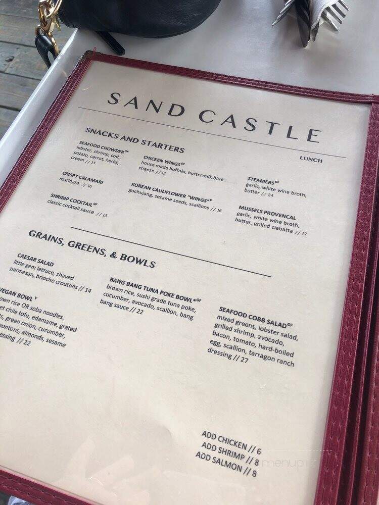 Sand Castle - Fire Island, NY menu_pic