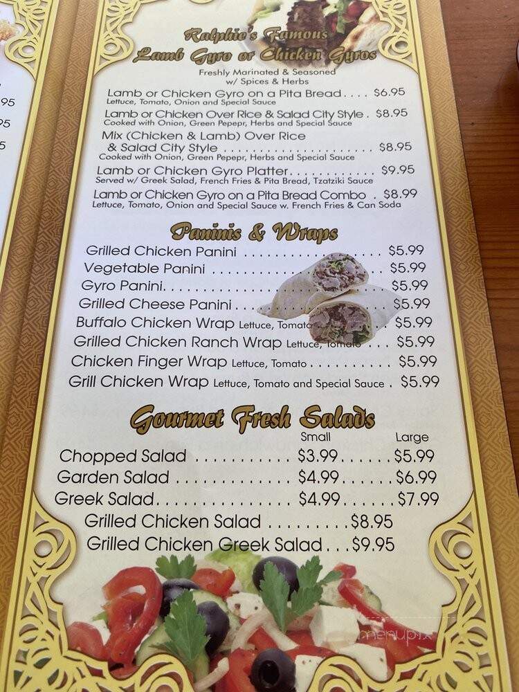 Ralphies Chicken and Gyro - Coram, NY menu_pic