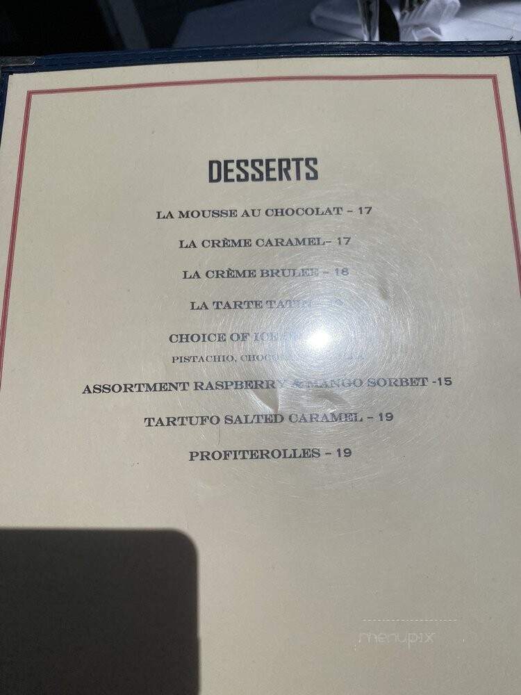 Le Charlot - Southampton, NY menu_pic