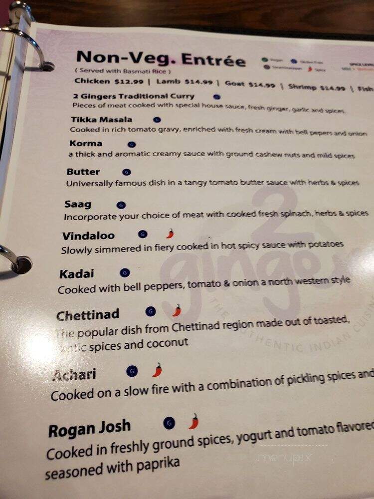 2 Gingers - Columbia, SC menu_pic