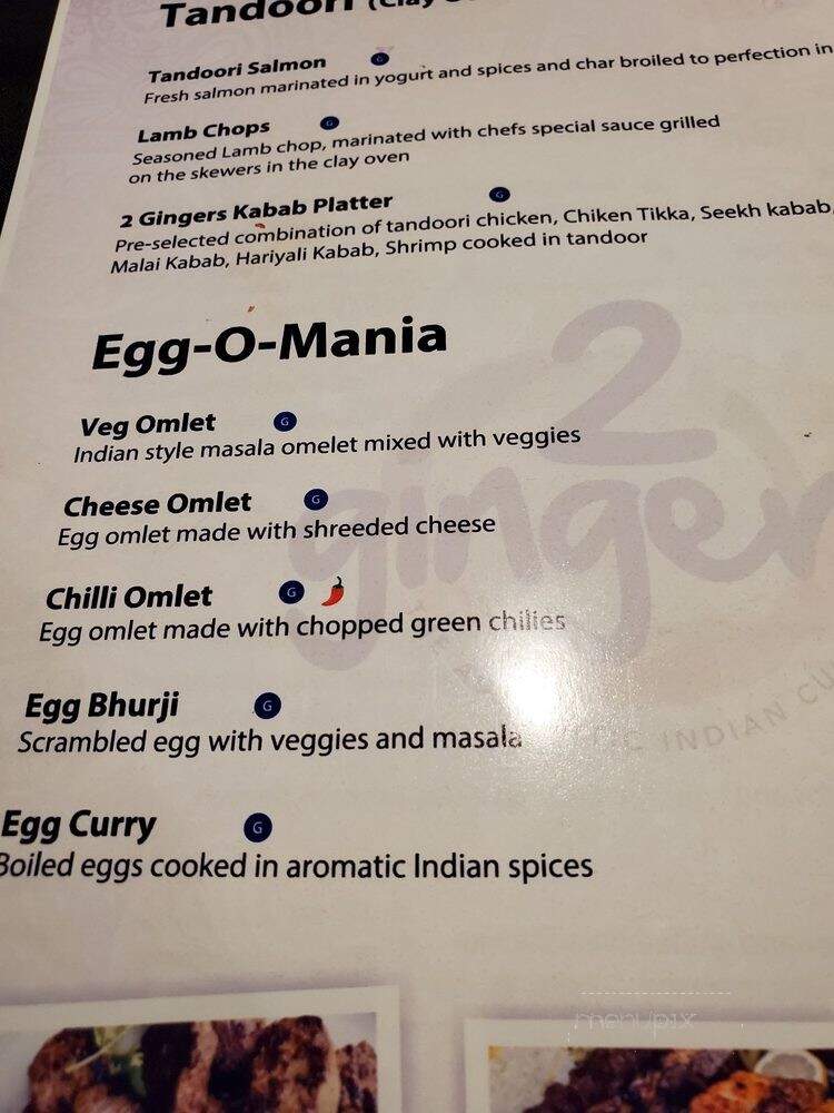 2 Gingers - Columbia, SC menu_pic